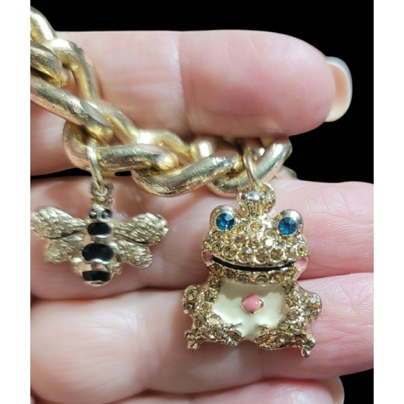 Gold Toned Charm Bracelet with Colorful Accents - Picture 8 of 10
